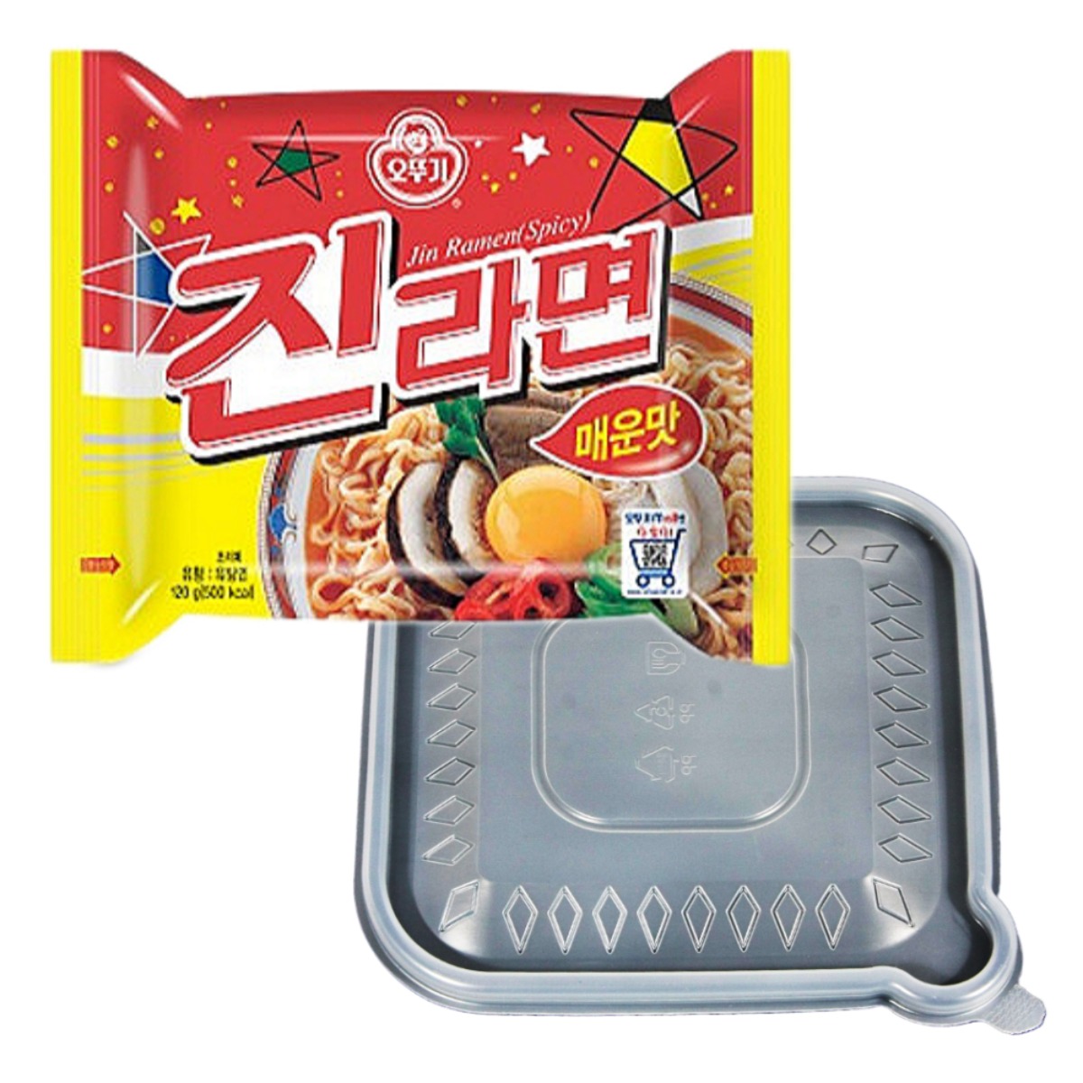 발열라면 비화식 사각발열라면 차박 더핫 발열식품 핫쿡 라면도시락 캠핑 진라면 매운맛 4,300원