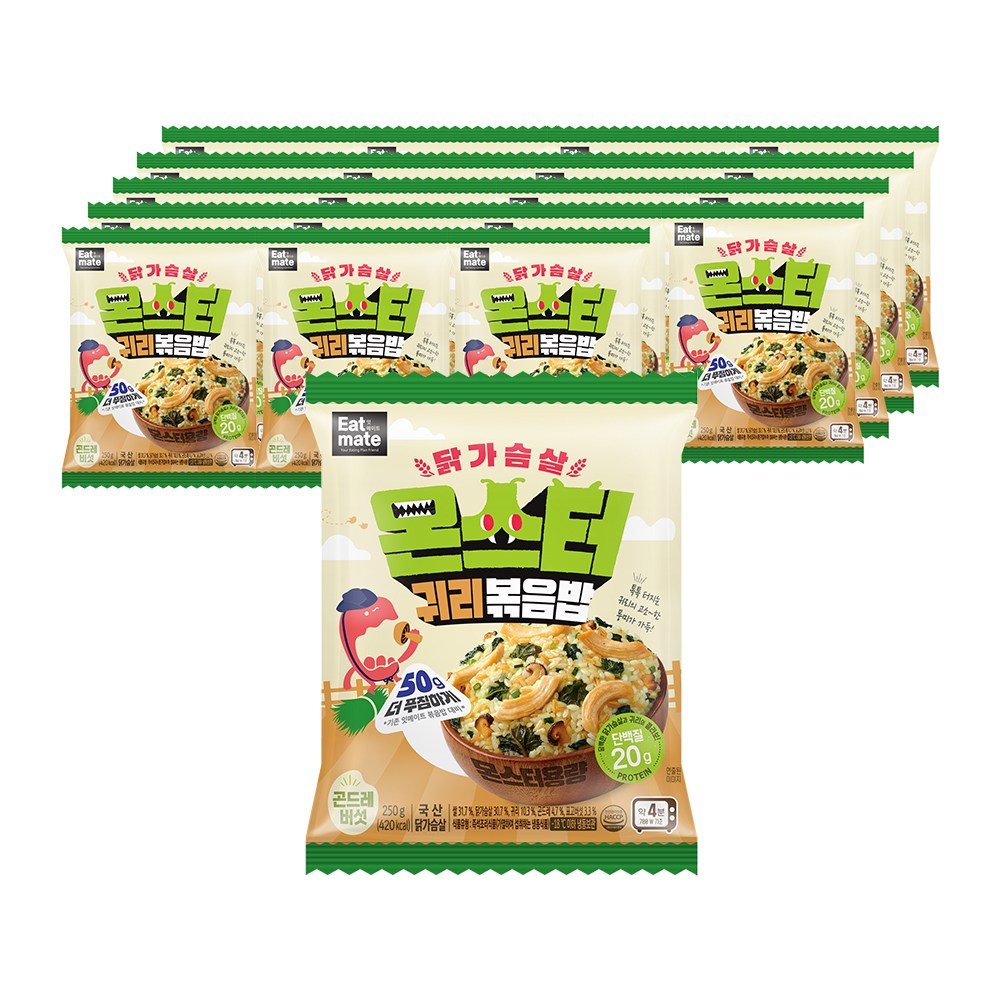 [랭킹닭컴] 잇메이트 닭가슴살 몬스터 귀리볶음밥 곤드레버섯, 20개, 250g 58,800원