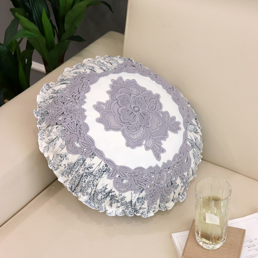 집에 시에나 호박 원형 거실 쇼파 쿠션, 화이트 33,000원