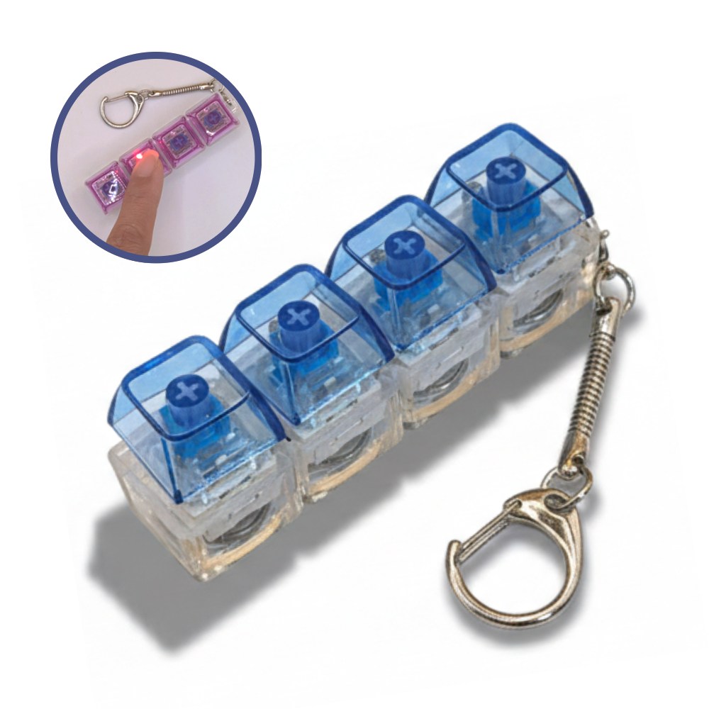 엘보아 LED 키캡 키보드 키링 열쇠고리, 1개, 블루 9,900원