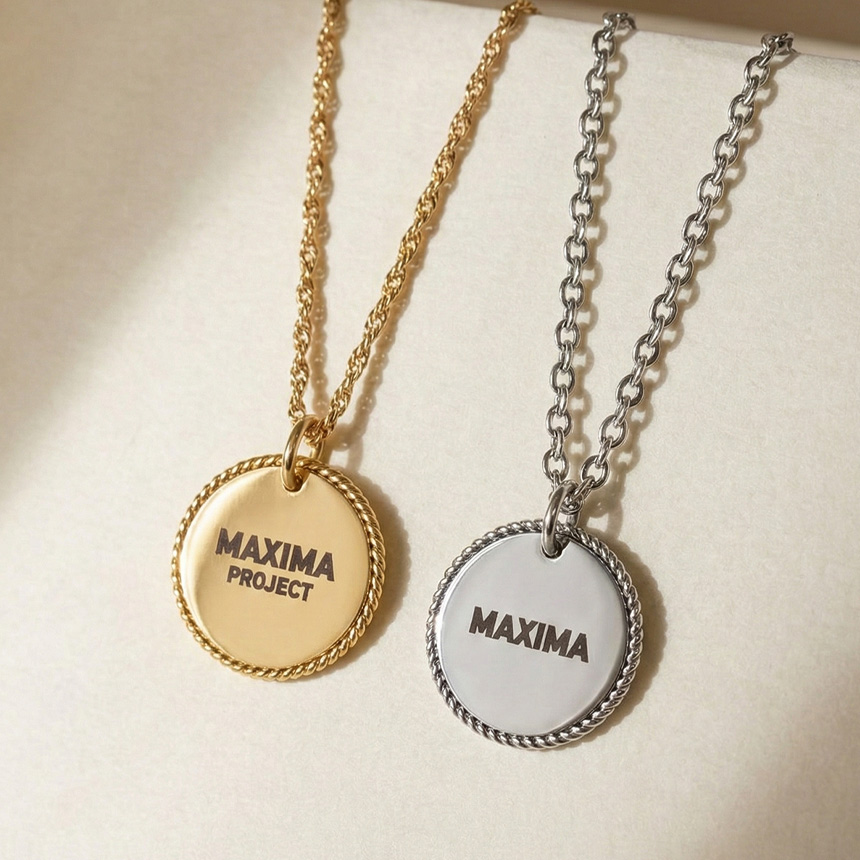 MX KIDS 써지컬스틸 미아방지 목걸이 210K 로프 유아동 키즈 체인 각인 어린이 깊은 양면 각인, 로프/실버, 1개 19,900원