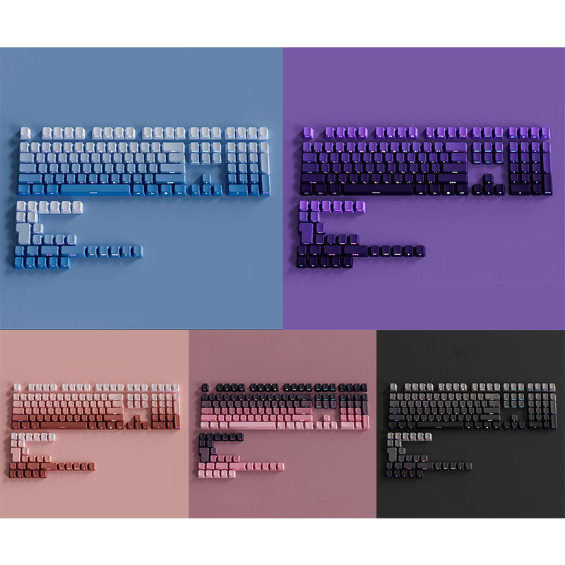 SMTONE VELOKEY 베로키 한글 측각 그라데이션 키캡 PBT 투광 이중사출 체리 프로파일 134키 측면 각인 12,690원