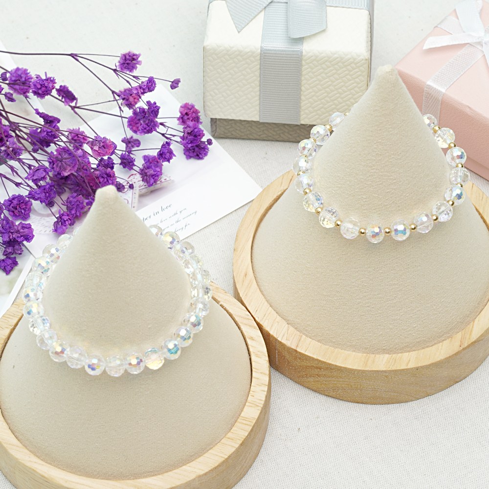 4월 탄생석 크리스탈 원석 팔찌 남자 여자 선물 염주팔찌 29,400원