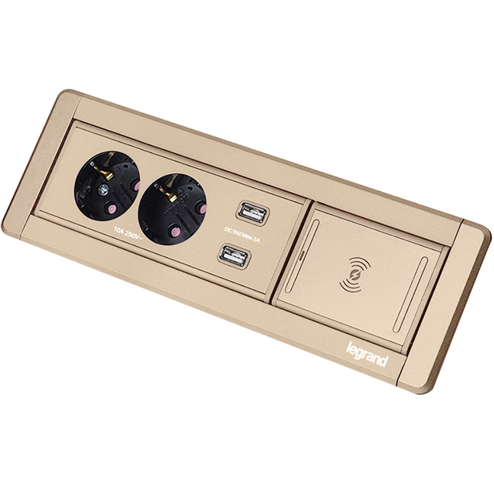 [본사정품] 르그랑 빌트인 콘센트 샴페인골드) 콘센트 2구+USB(무선충전) 115,000원