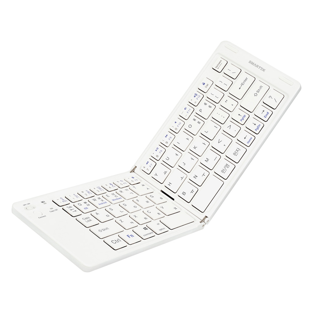 스마텍 접이식 미니 블루투스 무선키보드, 화이트, STBK-F2000, 제조사축 23,900원