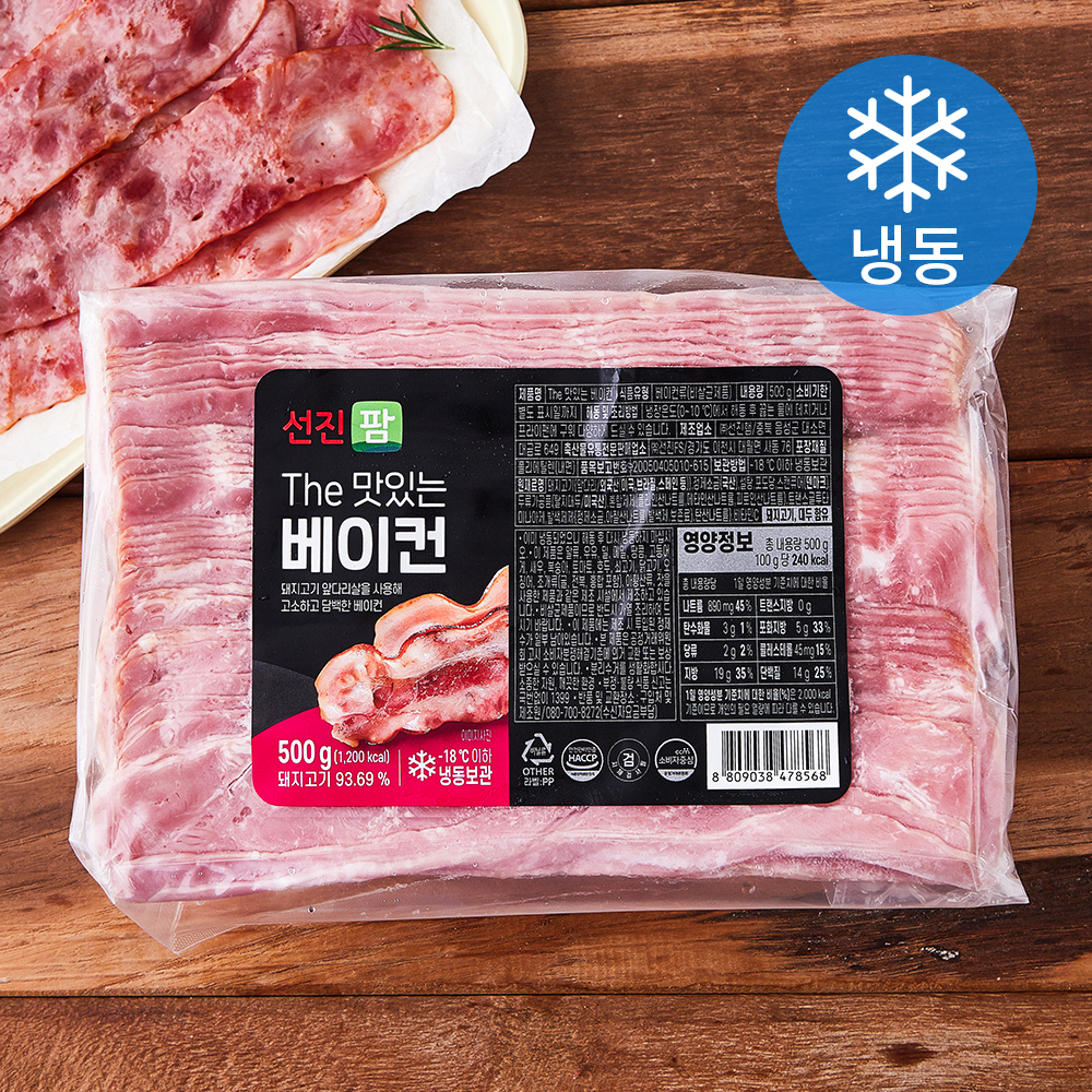 [로켓프레시] 선진팜 The 맛있는 베이컨 (냉동), 500g, 1개 11,250원