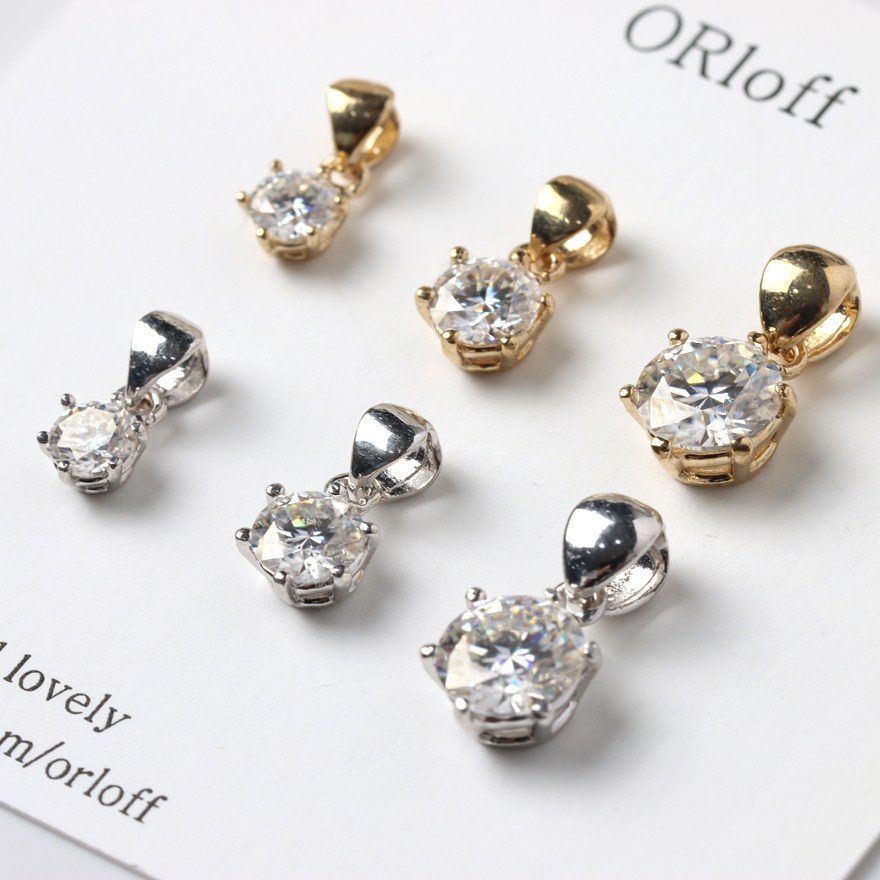 오로프 전체 14K 모이사나이트 다이아 3부 5부 1캐럿 4프롱 6프롱 목걸이 펜던트 93,730원