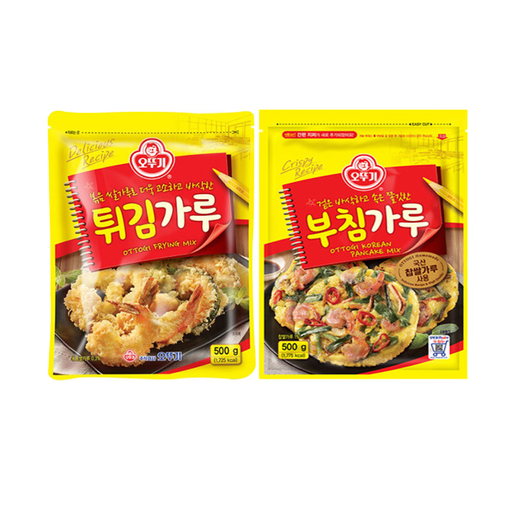 예이니식품 오뚜기 튀김가루+부침가루 각1개씩(총2개x500g) 부침개파전김치새우 6,130원