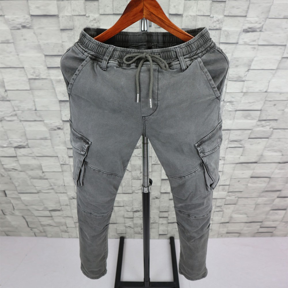 남자 봄신상 스판짱 카고밴딩팬츠 데일리 워싱 슬림핏 바지, 현재가 46,500원