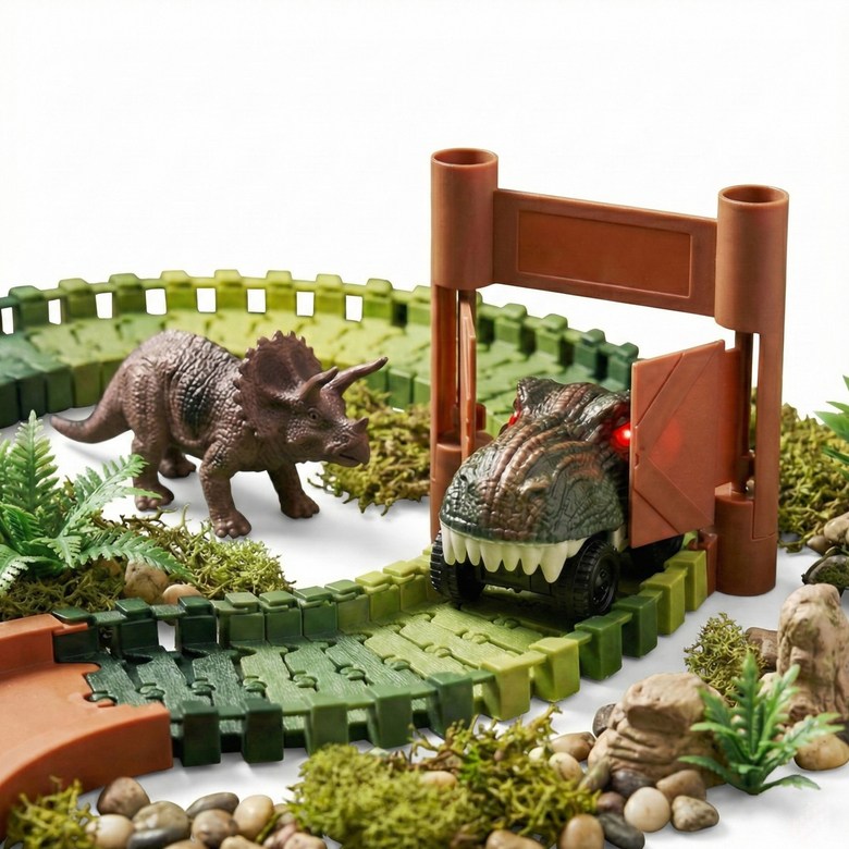 어린이 미니 공룡 자동차 레일 장난감 트랙 장난감, 1세트, 다이노 그린 36,790원