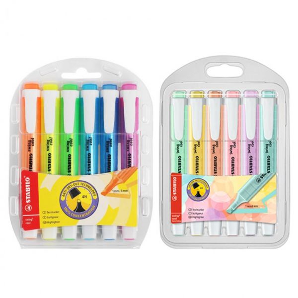 스타빌로 스윙쿨 일반 파스텔 형광펜 하이라이터 6색 세트 (Araium) 16,800원