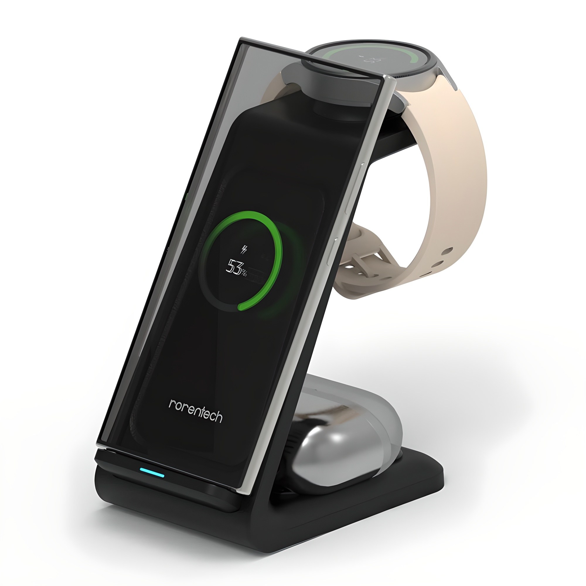 로랜텍 삼블 스탠드 3in1 고속 무선충전기, 블랙, 1개 19,800원