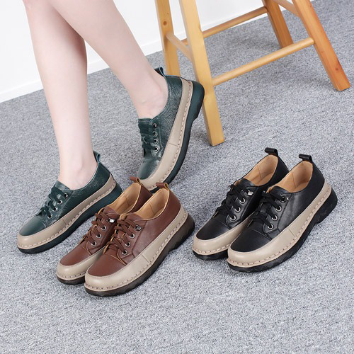 행텐 여성 소가죽 발편한 웰트화 컴포트 스니커즈 HT-6633 4cm 42,800원