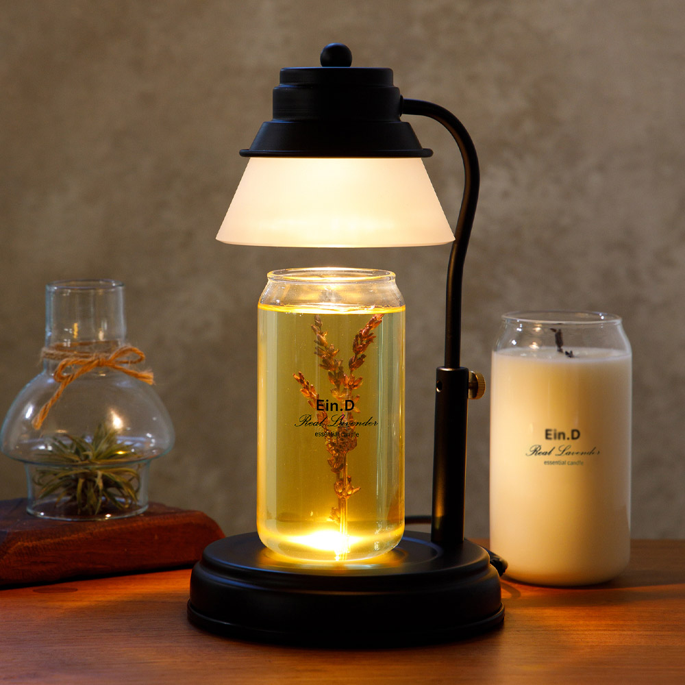 캔들백화점 숙면에 도움이되는 에센셜 아로마 리얼 라벤더 캔들 국내산 캔들워머 추가선택, 리얼라벤더 460g캔들, 매직 타이머 블랙 55,000원