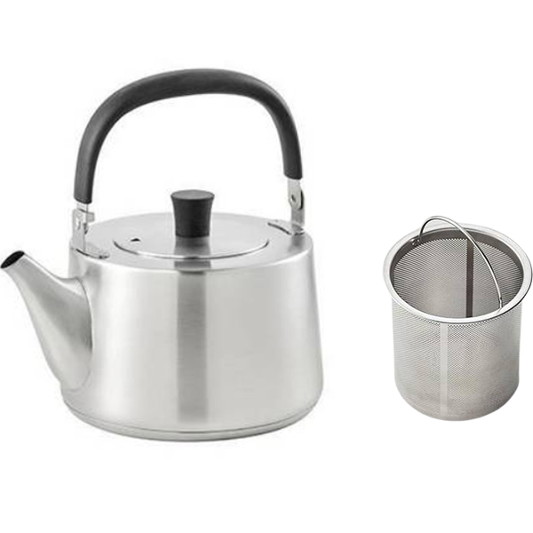 닥터하우스 디럭스 인덕션 스텐 주전자 + 차망 세트 IH, 1.5L, 실버, 1세트 54,000원