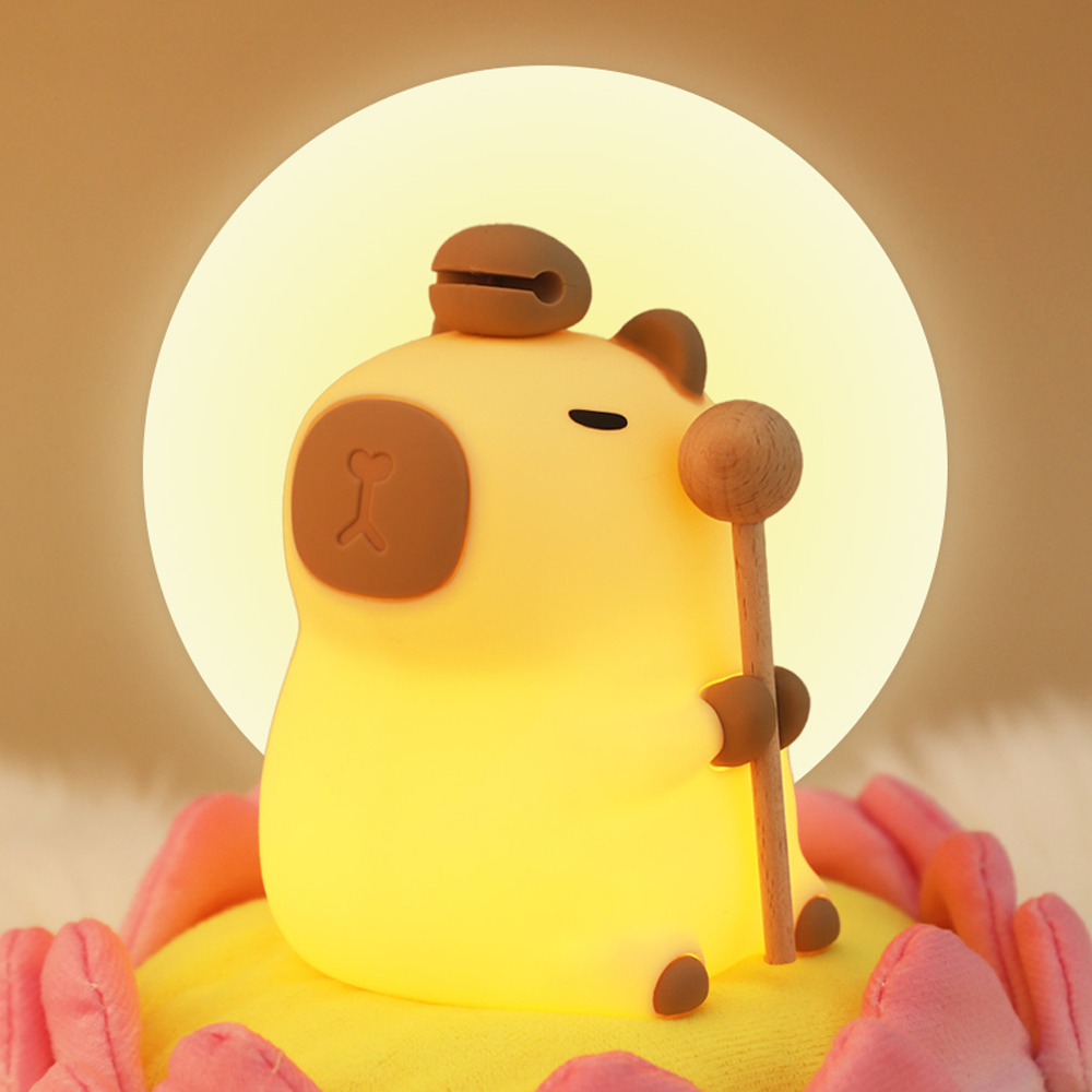 연하 목탁 카피바라 무드등, 베이지 13,100원