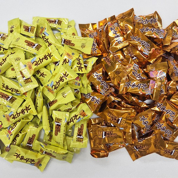 [이브의픽] 해태제과 자유시간 오리지널 + 아몬드 미니 초코바 대용량 사무실 간식 18,500원