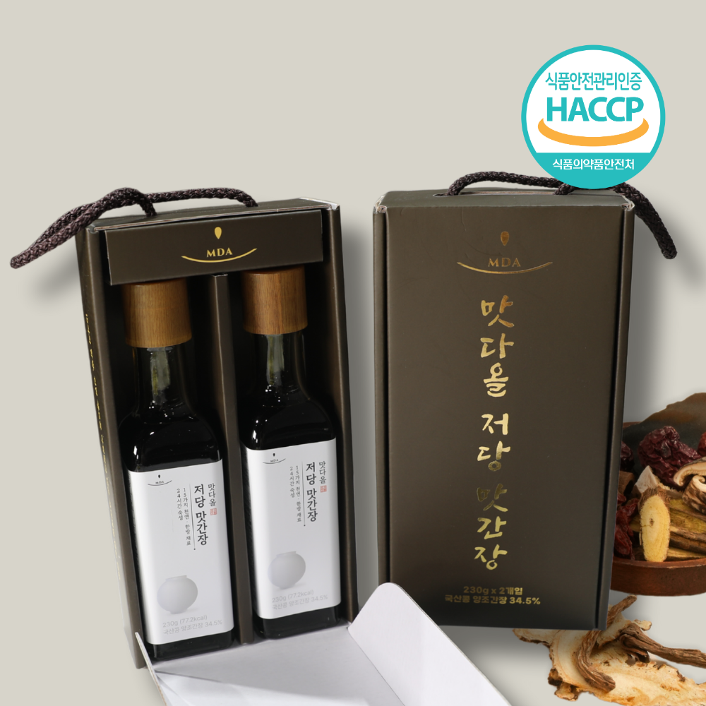 맛다올 저당 맛간장 선물세트 230g 2개입 국산콩 양조 실속 선물 명절 답례, 2개, 230g 30,000원