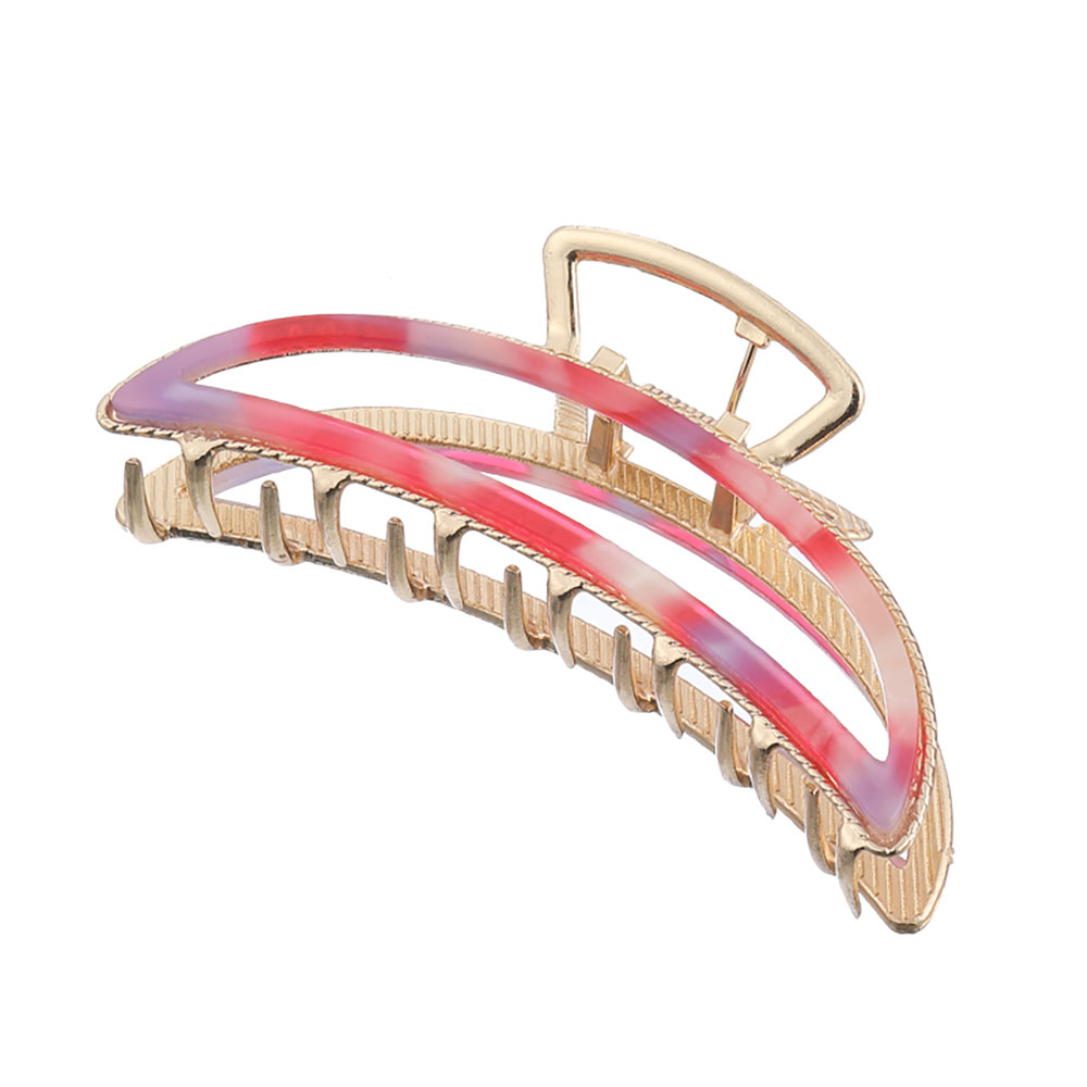 수스다 바나나 메탈 셀룰로오스 빅사이즈 올림머리 헤어집게핀 7,900원