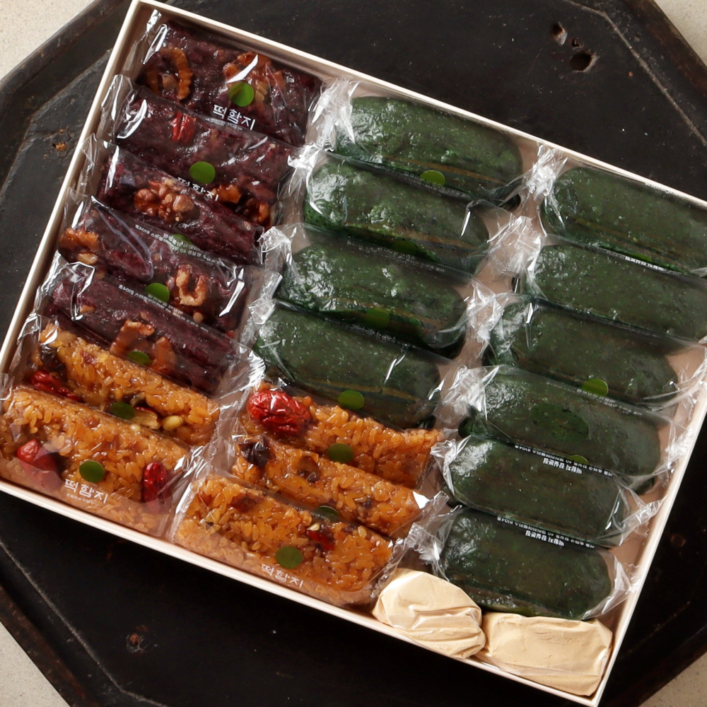 쑥인절미 영양찰떡 선물세트 프리미엄 전통 수제떡 명절선물 떡함지, 20개, 65g 36,000원