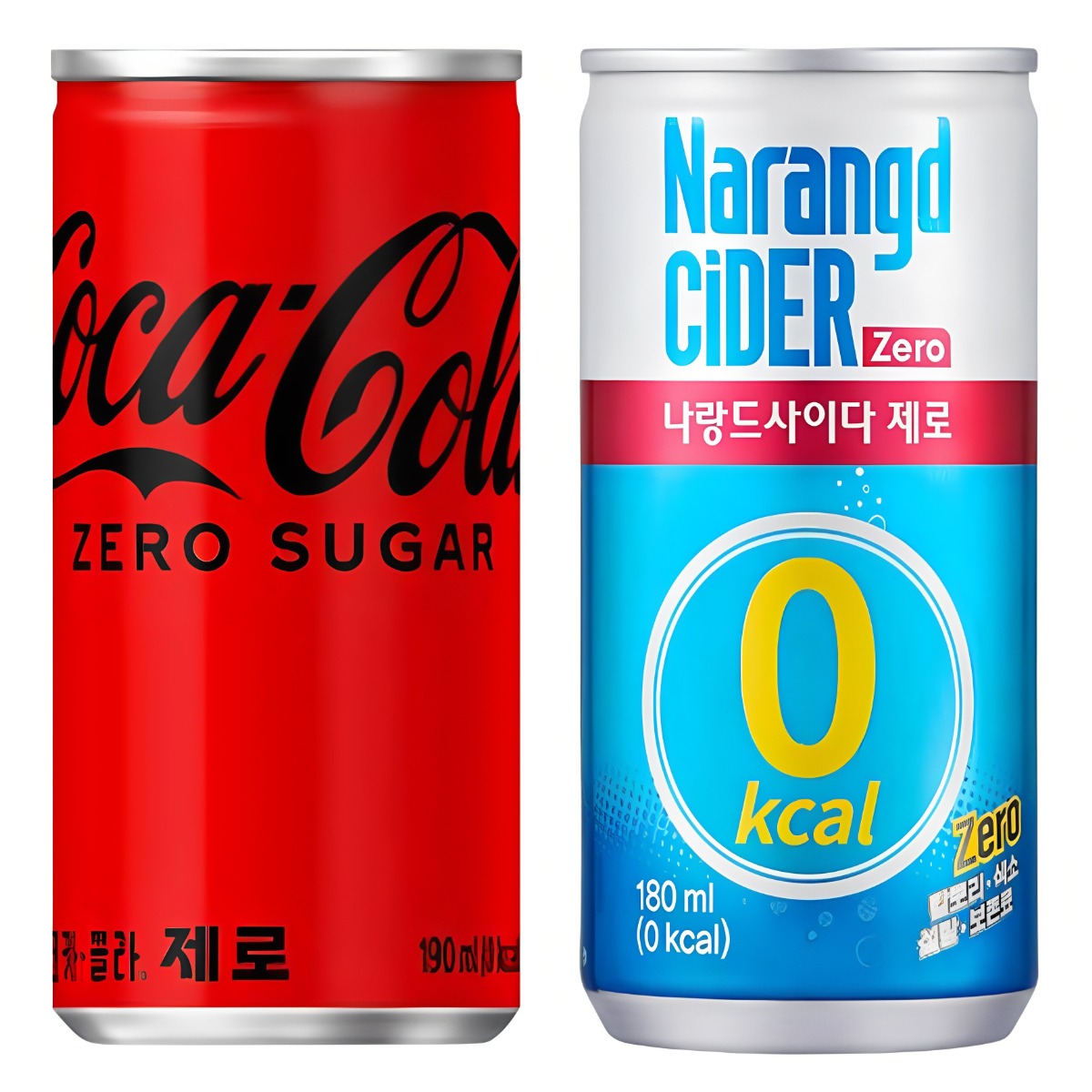 코카콜라제로190ml(30캔)+나랑드사이다180ml(30캔) (총60캔) 마셔몰 안전박스 포장 38,900원