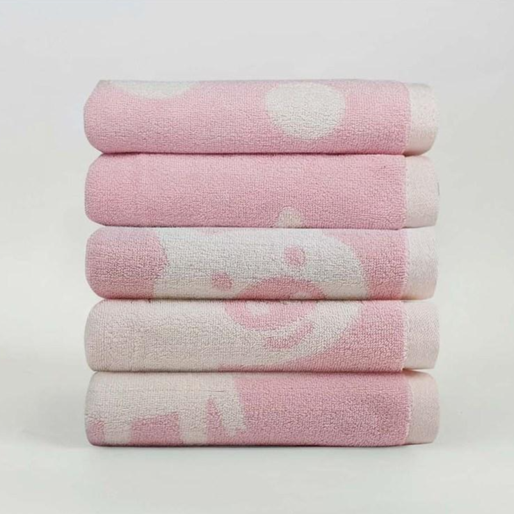 리빙유진 친환경 오가닉 동물그림 수건 150g 어린이집수건, 03. 핑크, 1개 11,900원