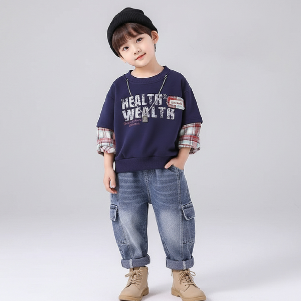 몽실이 레드체크 레이어드 상하복 유아 아동 가을 봄 간절기 외출복 등원복 36,900원