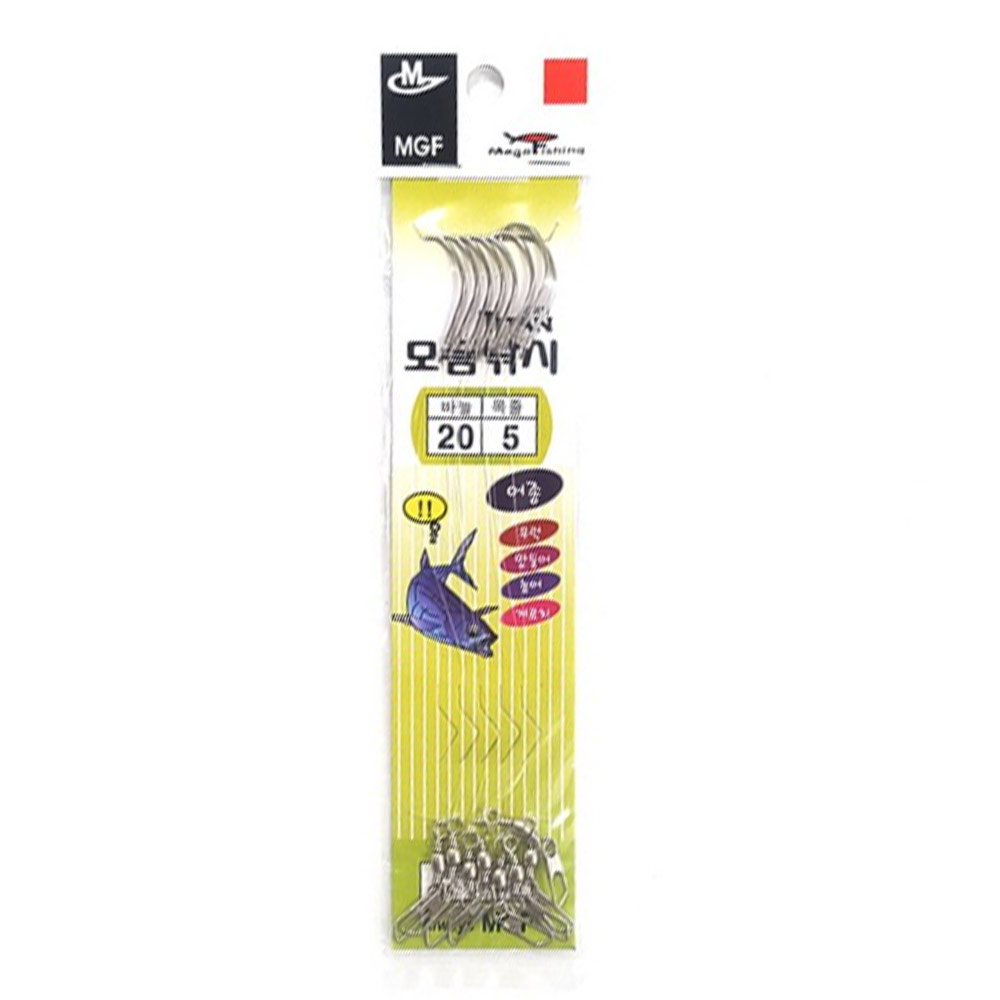 [선경] MGF 모듬낚시 세이코 우럭 묶음바늘 핀도래 마감 14호 16호 18호 20호 22호, 1개, 현재가 970원