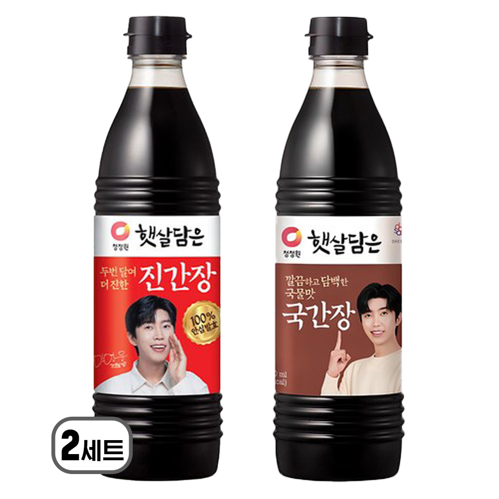 청정원 햇살담은 국간장 840ml + 두번달인진간장 840ml 22,630원