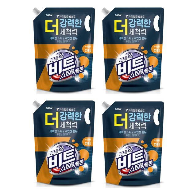 비트 스트롱 세븐 드럼용 액상세제 리필, 2L, 4개 20,350원