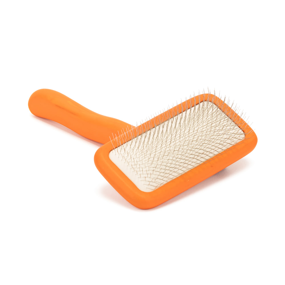 스탠다드펫 강아지 슬리커 소프트 브러쉬 강아지빗 엉킨털 제거, 소프트핀 오렌지, 1개 21,900원