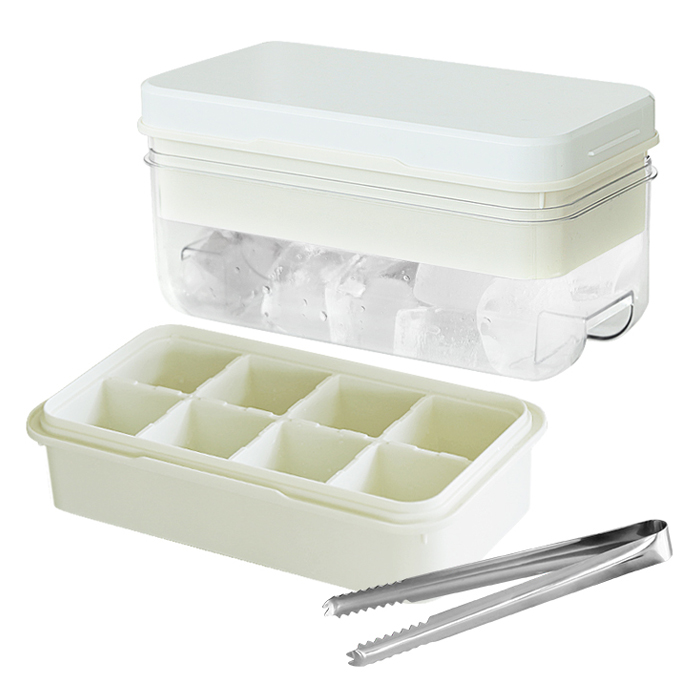 네이쳐리빙 실리콘 푸쉬 왕얼음 트레이 보관통 2단 + 집게 세트 13,900원