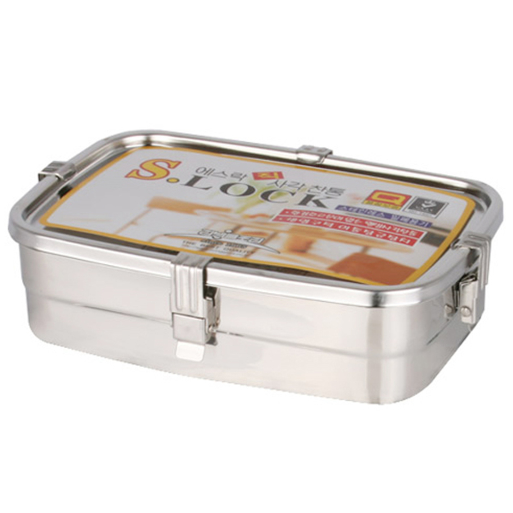 리빙글로리 에스락 직사각 스테인레스 찬통, 직사각 찬통 1.0L, 1개 22,900원
