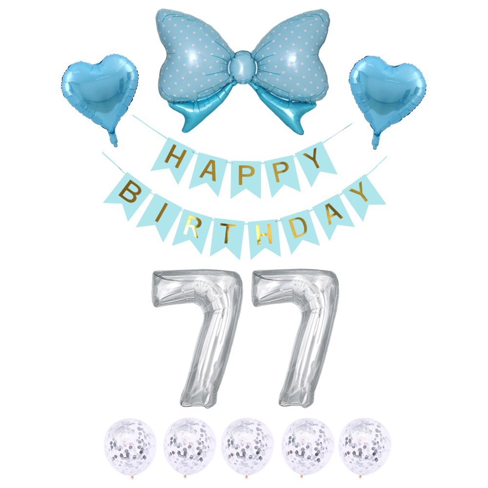 생일 가랜드 대형 숫자풍선 생일파티 블루 세트 리본 왕관 하트 스타 은박풍선 파티용품 [에브리띵스마일] 1223 15,800원