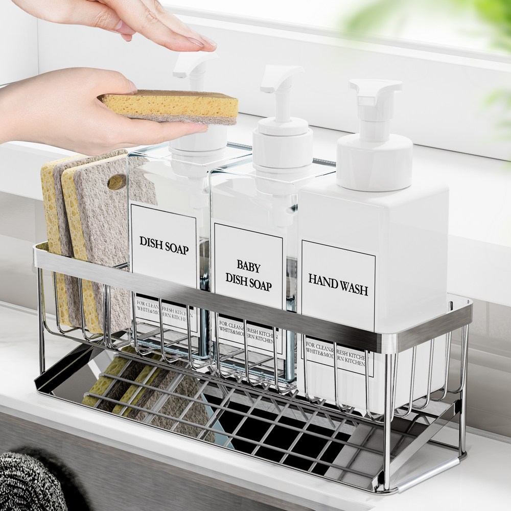 모든집 물빠짐 304 스텐 와이드 수세미 거치대, 1개, 싱크대/개수대 주변 20,800원