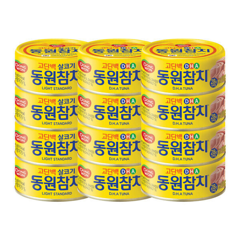동원참치 2종세트 라이트스탠다드 8캔+DHA 4캔 32,300원
