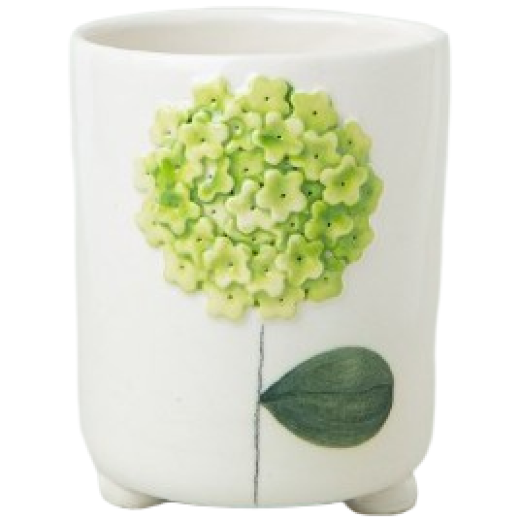 수국 도자기 수저통 물빠짐구멍 핸드메이드 일자형 수저보관통 여주도자기 32,000원