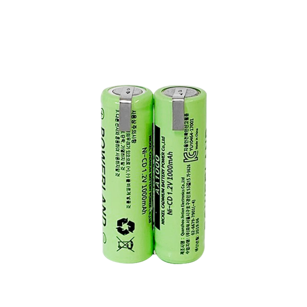 [Ni-CD 충전지] 파워랜드 니카드 AA사이즈 2.4V 1000mAh(면도기/바리깡배터리) 2,500원