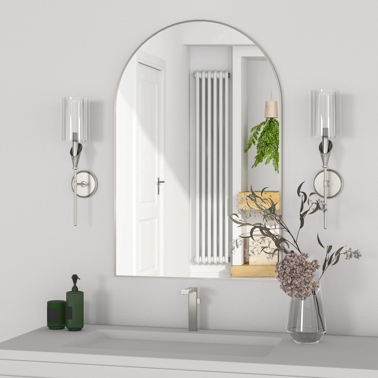 Brendayia 500x750mm 반아치형 벽걸이 거울 욕실 거울 침실 거실 50,900원