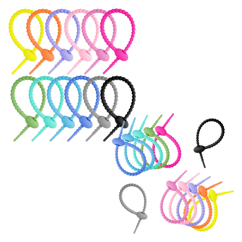 마다꾸미 다용도 실리콘 케이블 타이 정리선 포장끈 12종 x 2p 세트 215mm 18,670원