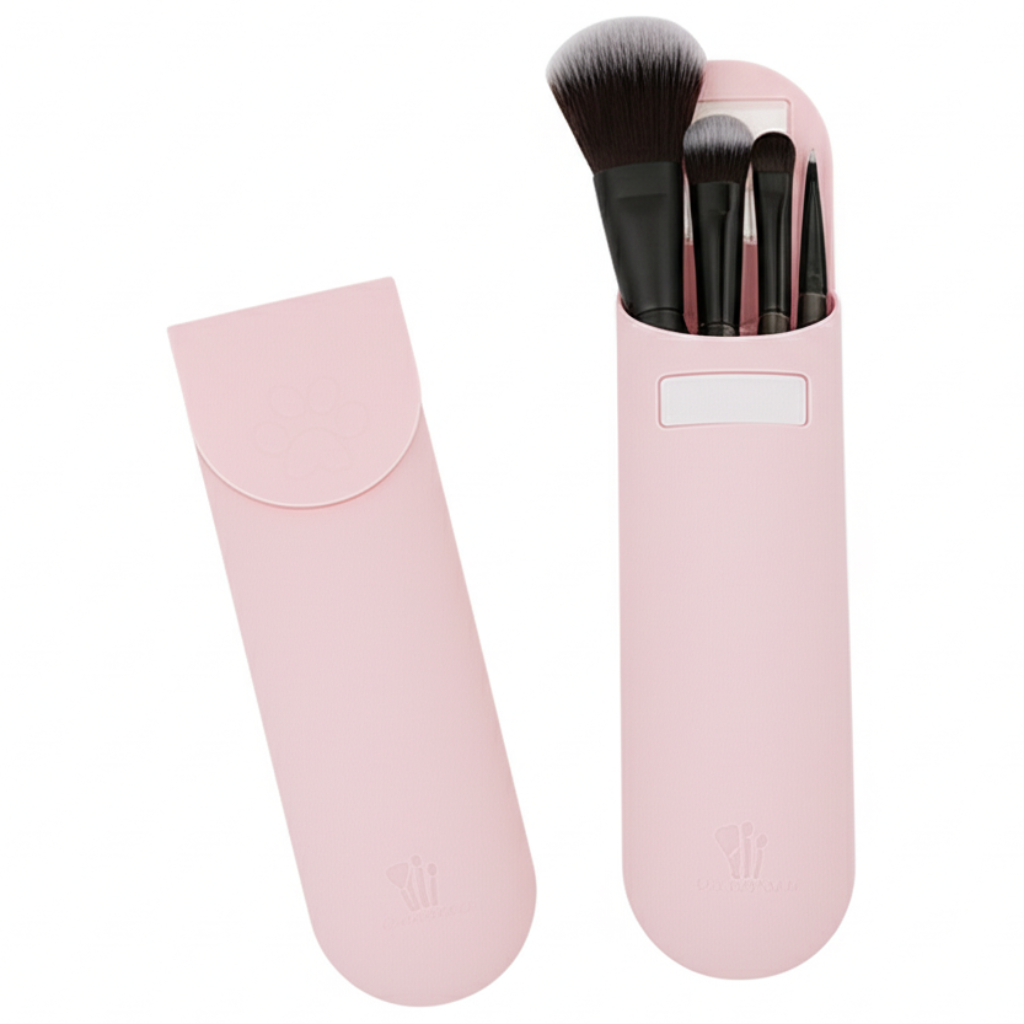 CLK 실리콘 메이크업 파우치 브러쉬 케이스, 1개, 핑크 6,800원