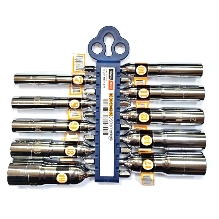황금손 육각 비트소켓 롱비트 임팩 복스 홀더 10PCS 세트 ( 7~19mm ) 전동드릴 복스알, 1세트, 본품(배터리없음) 57,810원