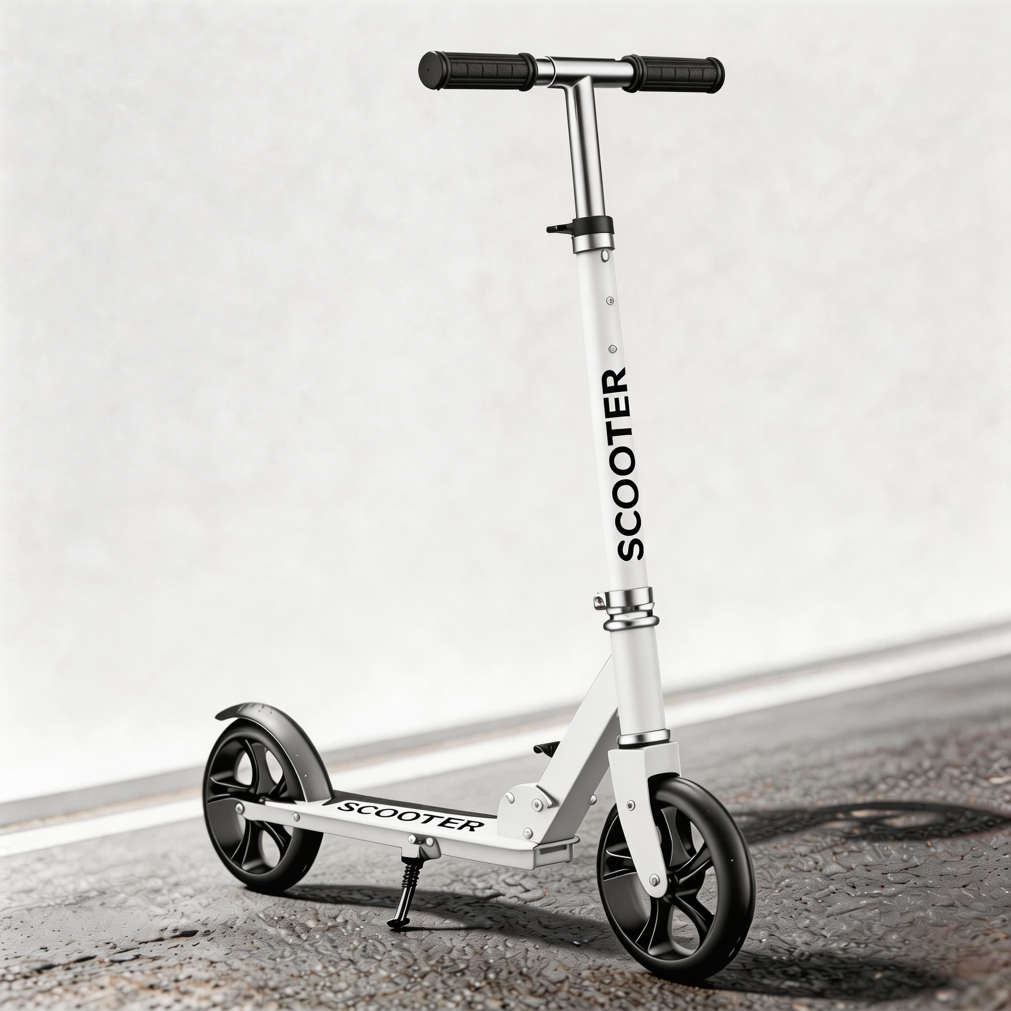 가벼운 알루미늄 성인 청소년 접이식 킥보드 휴대용, 흰색, 1개 48,460원