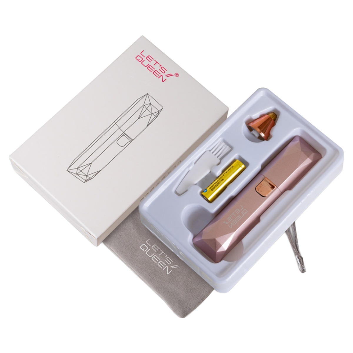 레츠퀸 고성능 카본스틸 전동 눈썹정리기 코털정리기 ET100 24,900원