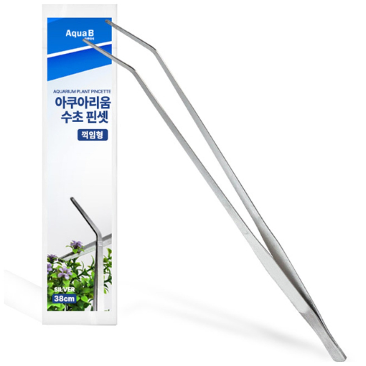 아쿠아비 아쿠아리움 수초 꺾임형 핀셋 실버 5,850원