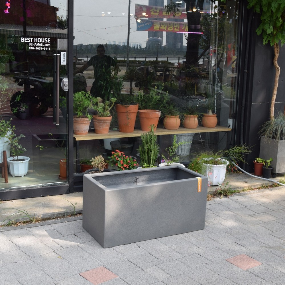 esteras 실외용 FRP 대형직사각화분 플랜터 97x47x47cm, 1개 485,000원