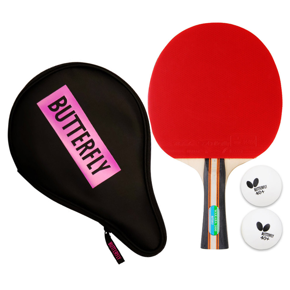 버터플라이 뉴와카바 2000 탁구라켓 S + 뉴로고 풀케이스2 로즈 세트 81,090원