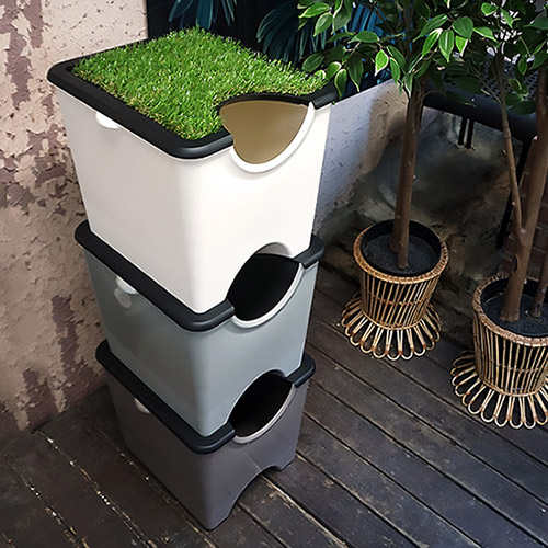 플라팜 가정용 에코홀릭분리수거함 30L 3단 잔디에디션 31,900원