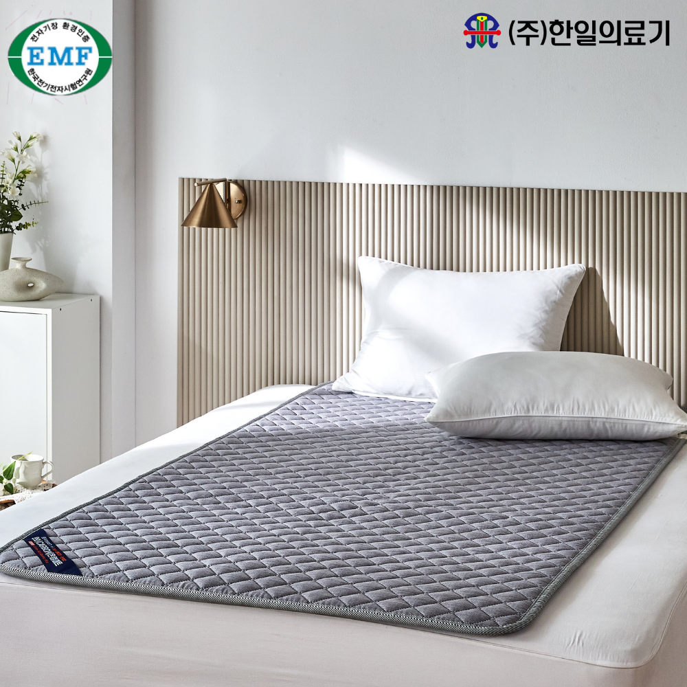 2026년형 한일의료기 인체감지 탄소온열 전기매트 , EMF 전자파차단 ,슈퍼더블 (150 x 200 CM) 누벅그레이 63,900원