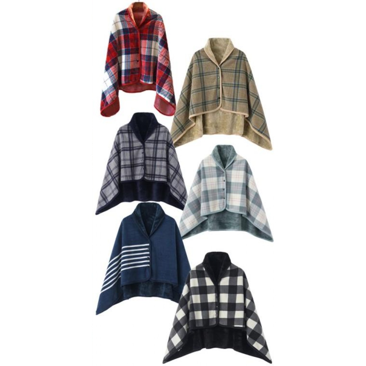 도톰한 망토담요 130*80/똑딱이담요/학생/학원/사무실용/숄/차량용/캠핑담요/극세사/무릎담요 12,710원